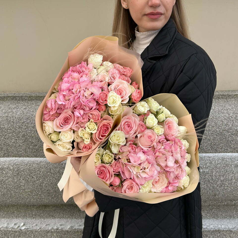 buket-sbor132 сборный букет с гортензией