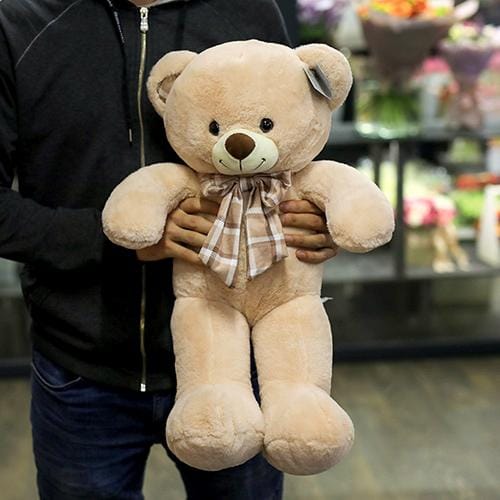 мишка плюшевый кремовый