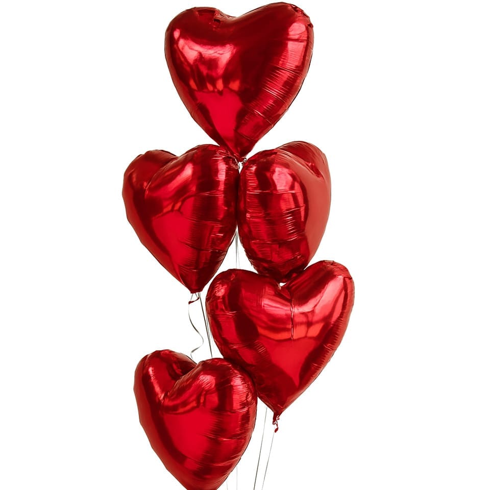 shar5heart шары в виде сердца 5 шт
