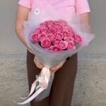 букет из 35 розовых роз
